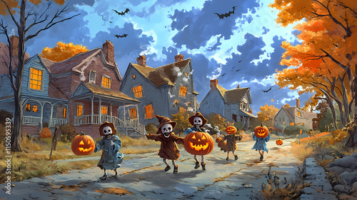 troupe young treaters spooky halloween