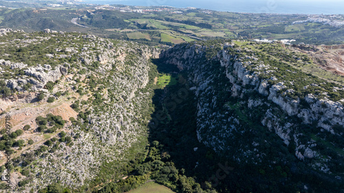 vista aérea del canuto de la Utrera en la provincia de Málaga, España