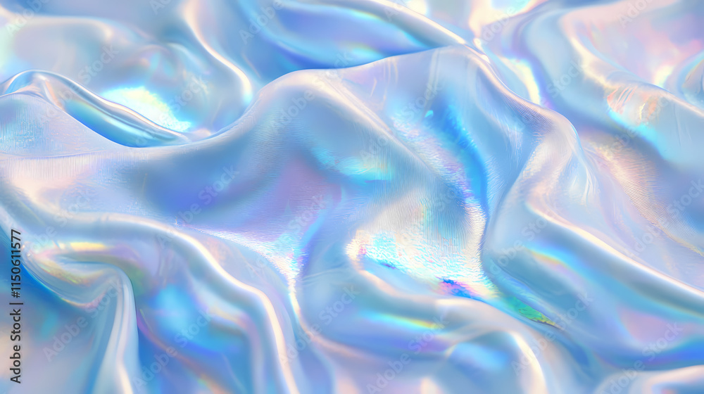 Obraz premium Blue opal fabric pattern. opalescent. Opal. Illustration