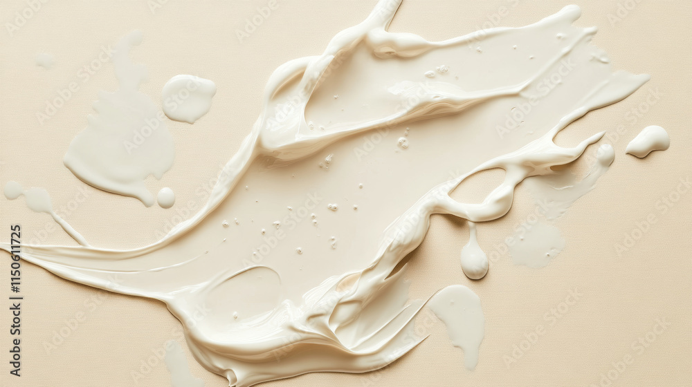 Cream swatches set isolated on background. Vector realistic illustration of cosmetic facial lotion smear, liquid creamy substance stroke, white paint sample smudge, shampoo or conditioner splash Cream swatches set isolated on background. Vector realistic illustration of cosmetic facial lotion smear, liquid creamy substance stroke, white paint sample smudge, shampoo or conditioner splash