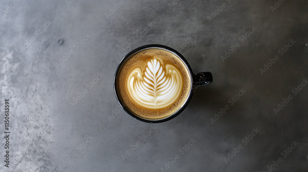 isolated coffee mug with floral foam decoration isolated coffee mug with floral foam decoration
