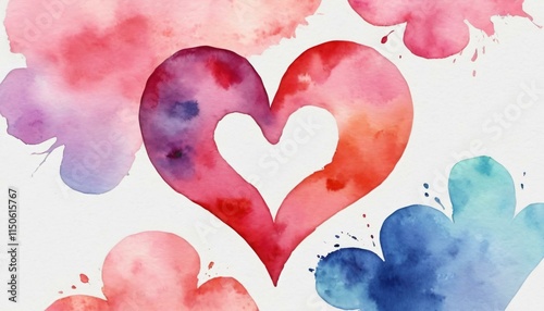watercolor heart background