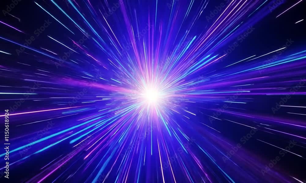 Hyperspace Tunnel: A Journey Through Neon Lights and Cosmic Speed