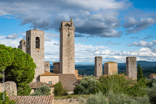 Türme der mittelalterlichen Altstadt von San Gimignano in der Toskana