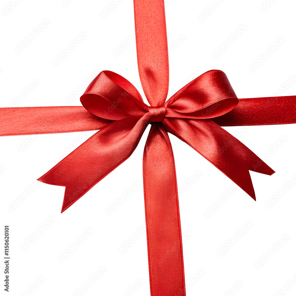 red ribbon bow isolated on transparent background. red ribbon bow isolated on transparent background.