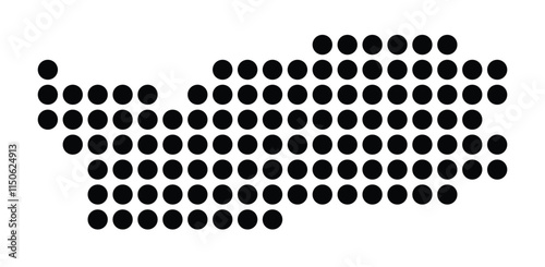 Symbol Map of the City Torrent (Spain) showing the city with a pattern of just a few black dots