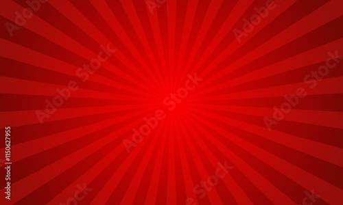 Red radial burst background with light