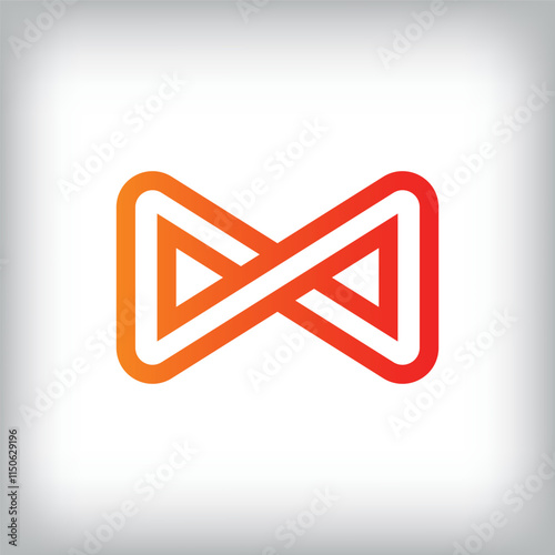 Unique simple infinity sign logo design. Technology and loop template geometric style.