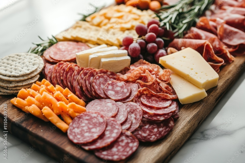 Gourmet Charcuterie Board with Assorted Cheeses and Meats Gourmet Charcuterie Board with Assorted Cheeses and Meats