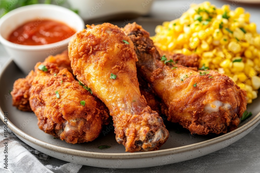 Crispy Fried Chicken and Corn: A Flavorful Feast