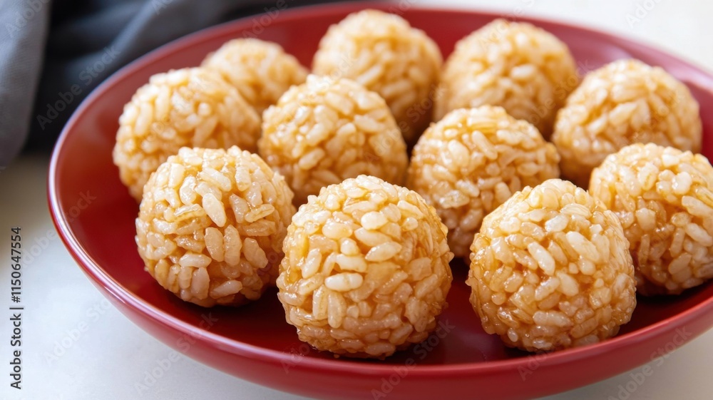 Delicious japanese rice balls home kitchen food photography warm atmosphere close-up culinary delight Delicious japanese rice balls home kitchen food photography warm atmosphere close-up culinary delight
