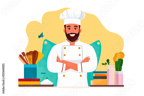 chef holding a tray with food