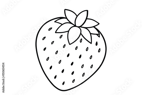 A beautiful strawberry line art design.