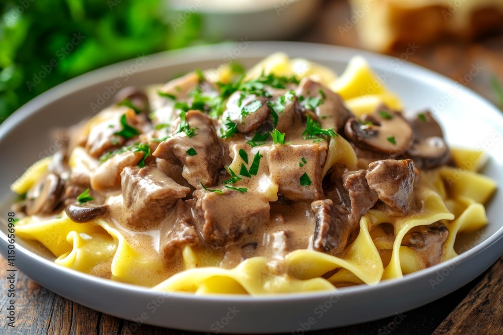 Hearty Beef Stroganoff with Creamy Mushroom Sauce Hearty Beef Stroganoff with Creamy Mushroom Sauce