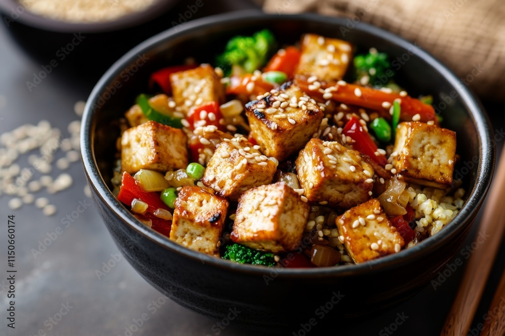 Savory Tofu Stir-Fry with Vegetables Savory Tofu Stir-Fry with Vegetables