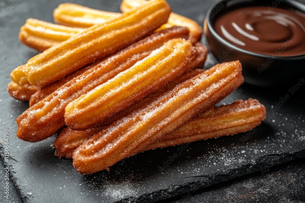 Crispy and Delicious Churros with Chocolate Dip Crispy and Delicious Churros with Chocolate Dip