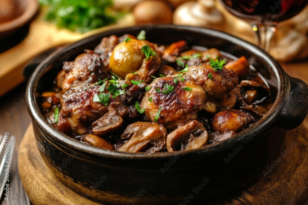 Savory Chicken and Mushroom Stew Savory Chicken and Mushroom Stew