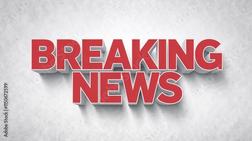 Bold Breaking News Design with 3D Shadow Effect