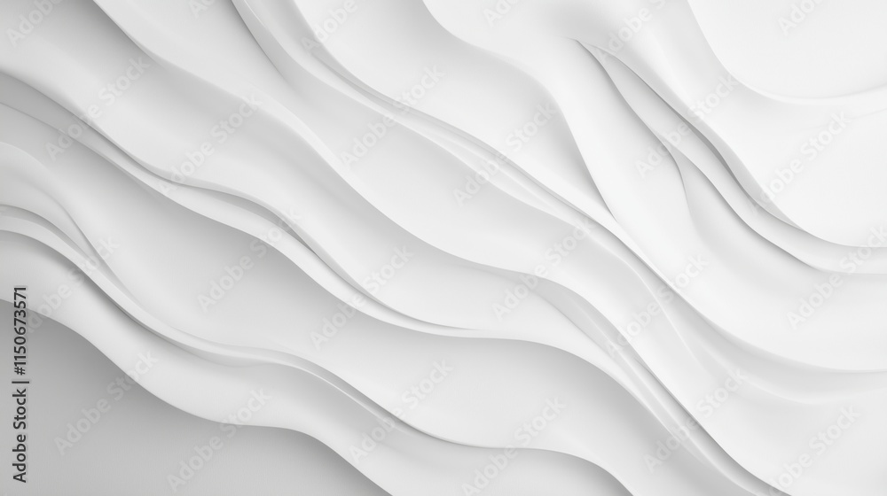 Elegant white waves forming abstract patterns for modern design Elegant white waves forming abstract patterns for modern design