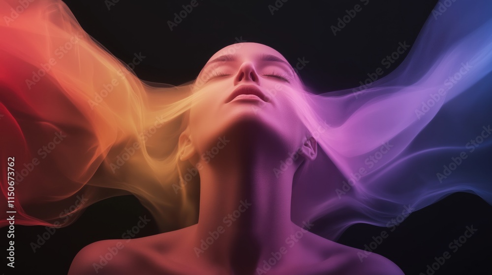 Obraz premium Emotional balance visualization with harmonious abstract colors