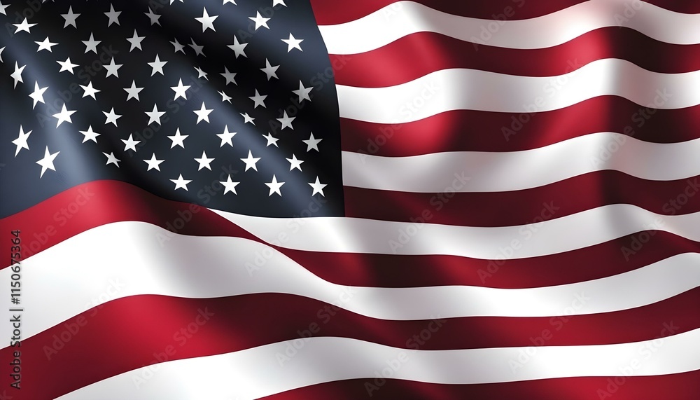 Obraz premium Stars and Stripes: A Close-Up View of the American Flag