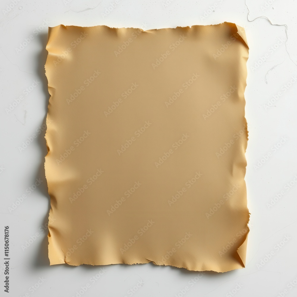Obraz premium Distressed paper texture canvas with worn edges and tears , weathered, distressed, crinkled