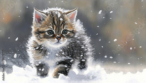 animals in the snow