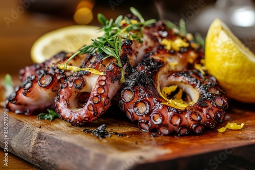 Grilled Octopus with Lemon - A Culinary Delight photo