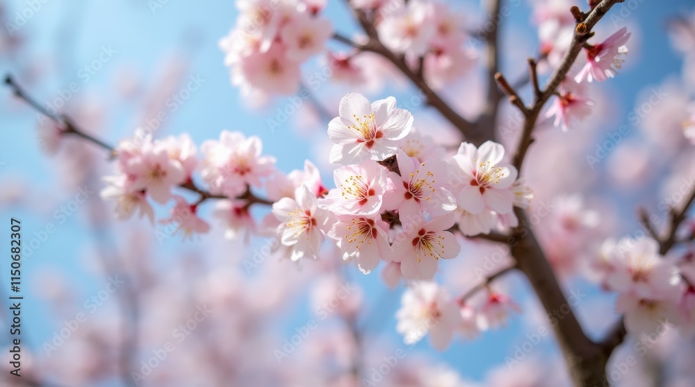blossoming tree branches adorned with delicate pink and white flowers blossoming tree branches adorned with delicate pink and white flowers