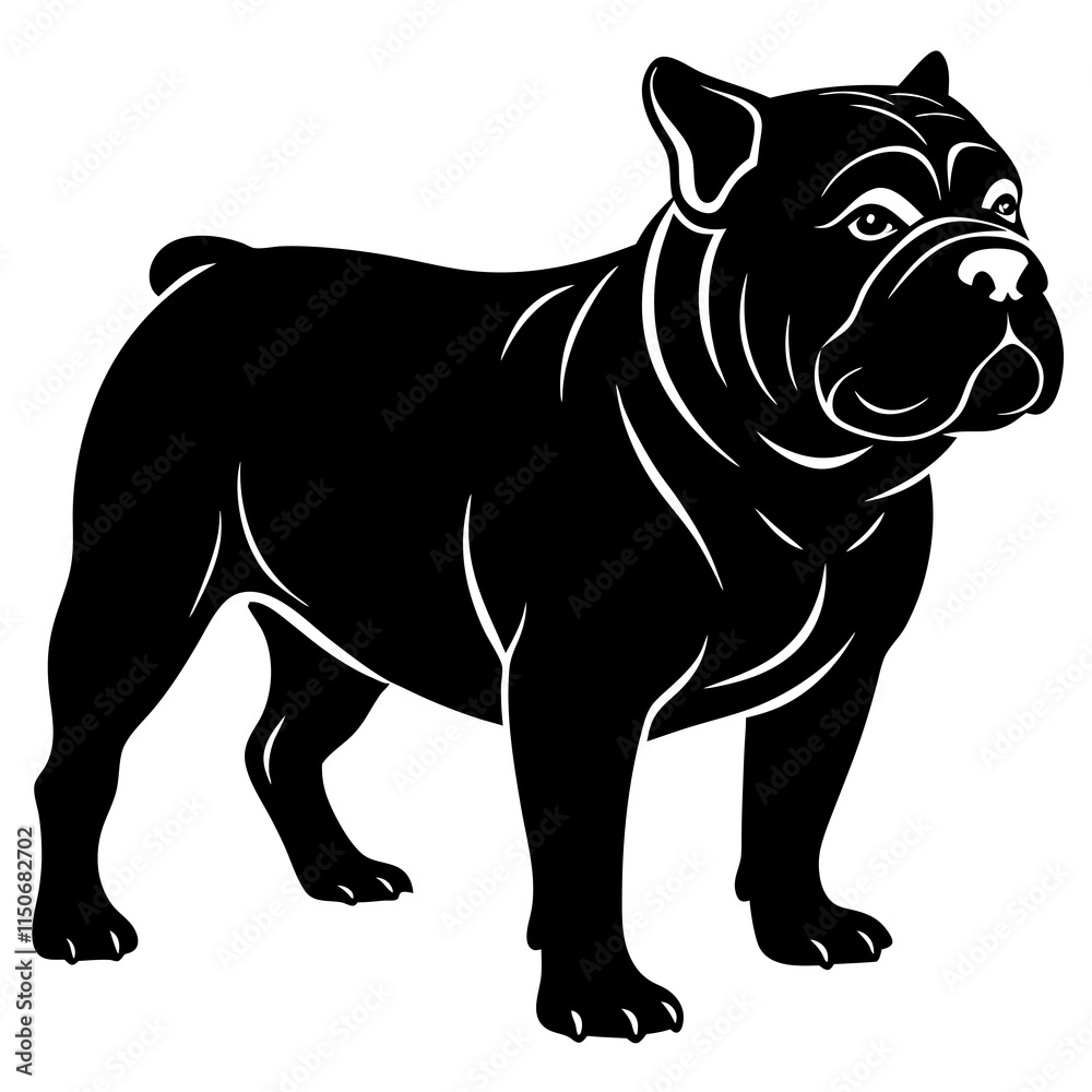 Bulldog Silhouette vector illustration Bulldog Silhouette vector illustration