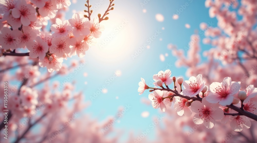 tree branches in full bloom, showcasing a stunning array of blossoms swaying gently in the breeze under a bright sun tree branches in full bloom, showcasing a stunning array of blossoms swaying gently in the breeze under a bright sun