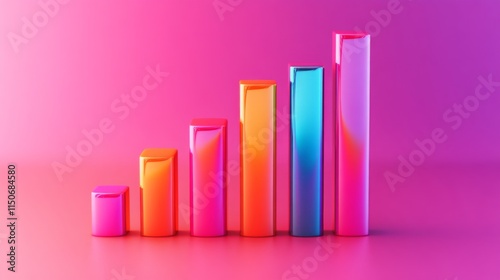 Colorful Growth Chart with Vibrant Bars on Modern Gradient Background Free Download Colorful Growth Chart with Vibrant Bars on Modern Gradient Background - GFXLoad