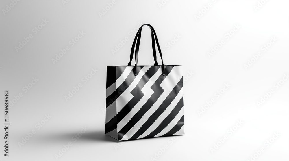 Fototapeta premium Modern designer bag in black and white tones