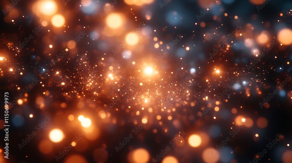 Fototapeta premium Abstract Orange and Blue Glowing Lights Background