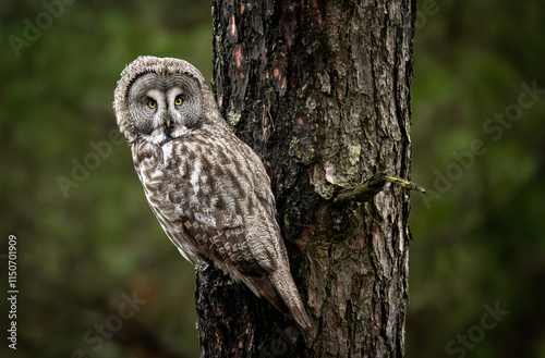 Wallpaper Mural Great grey owl ( Strix nebulosa ) close up Torontodigital.ca