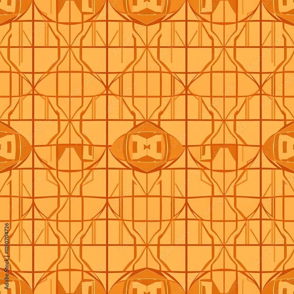 Fototapeta premium Amber Hues Geometric Pattern 