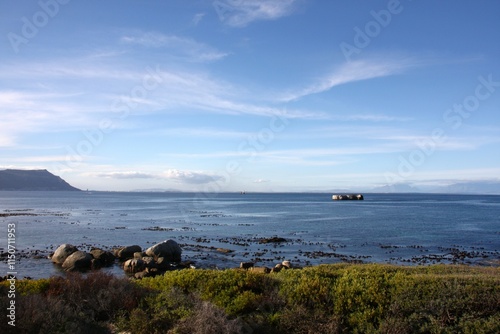 Vue panoramique de la côte de simon's town en afrique du sud