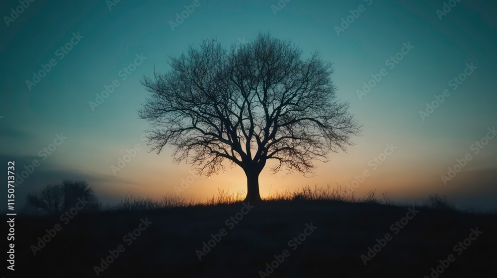 Silhouette of a lone tree at sunrise, showcasing the vibrant colors of the dawn sky and the tree's stark branches against the light. Silhouette of a lone tree at sunrise, showcasing the vibrant colors of the dawn sky and the tree's stark branches against the light.