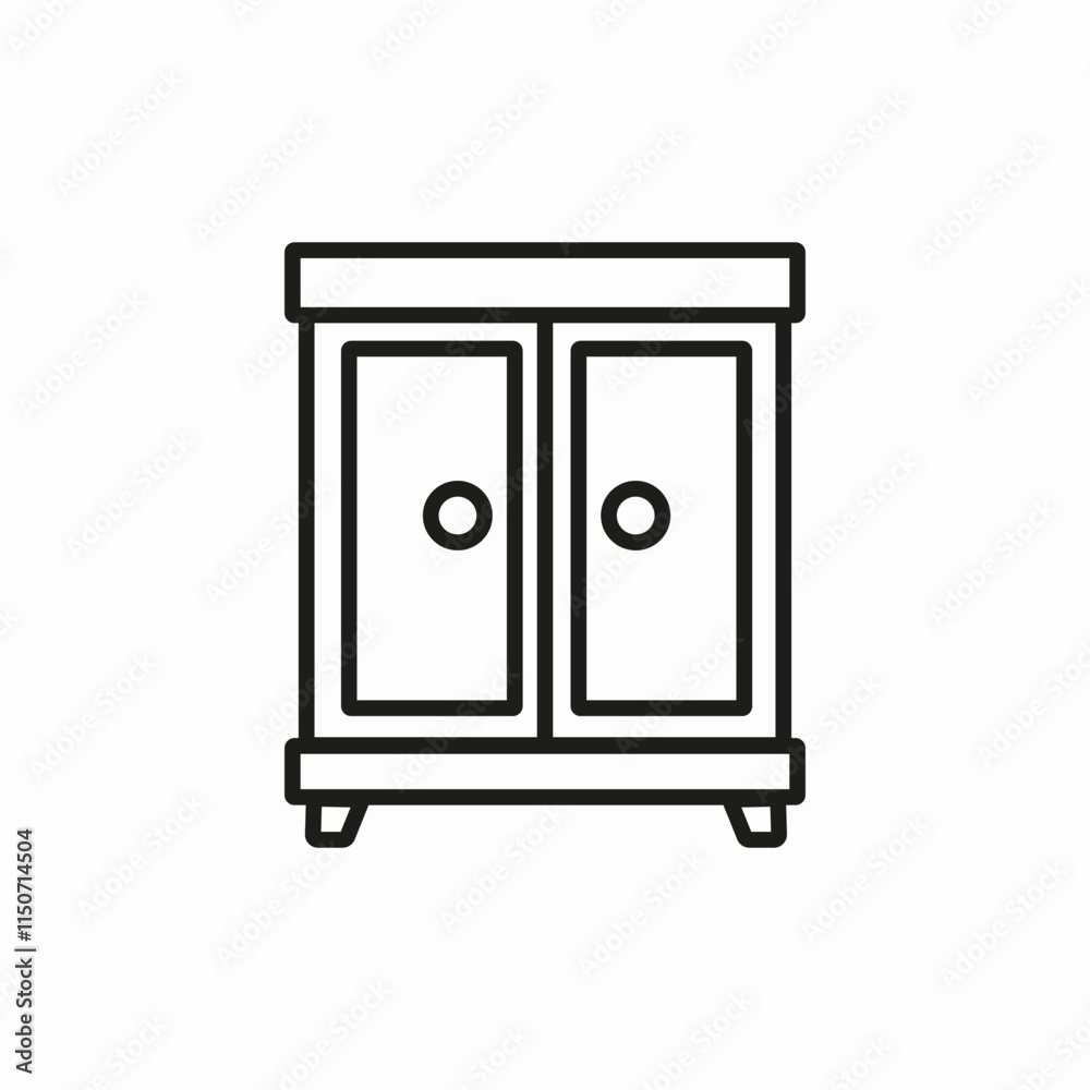 cabinet wardrobe clothet icon sign vector cabinet wardrobe clothet icon sign vector