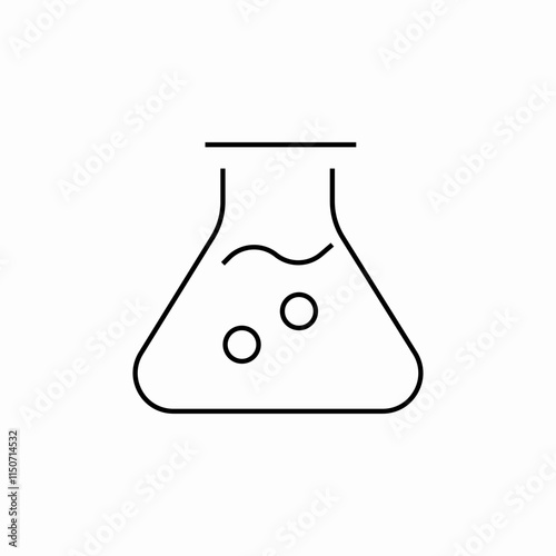 chemistry flask icon sign vector