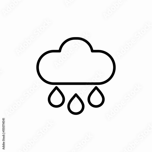cloud rain icon sign vector