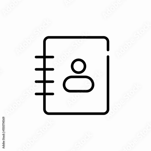 contacts book icon sign vector