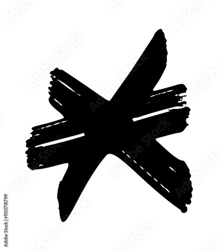 Multiply calculate sign brushstroke doodle
