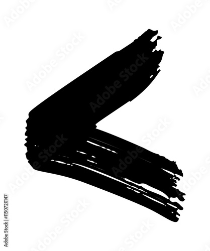 Mathematical hand-drawn less than sign