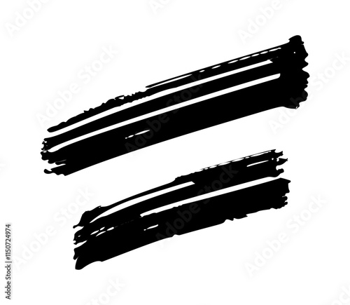 Mathematical equal sign brush stroke