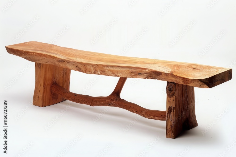 Minimalist Wooden Bench with Natural Finish Minimalist Wooden Bench with Natural Finish