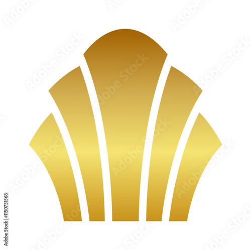 Luxury gold art deco element