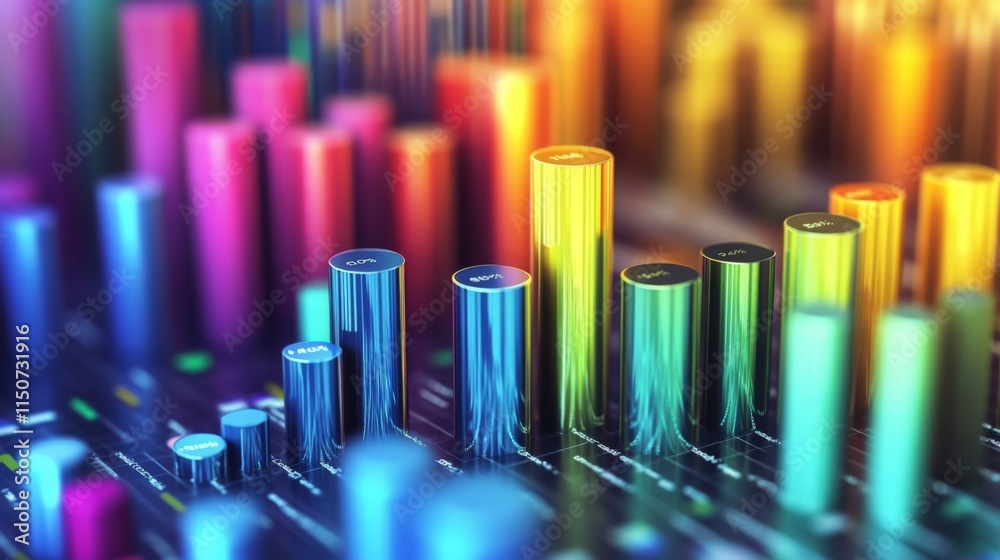 Colorful Data Visualization with Vibrant Bar Graphs and Charts Colorful Data Visualization with Vibrant Bar Graphs and Charts