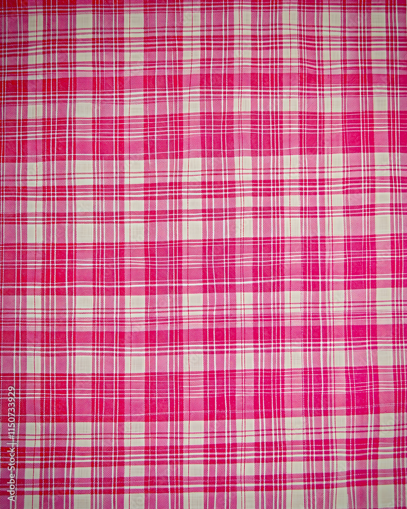 Bright pink and white plaid fabric creates a vibrant backdrop for various creative projects Bright pink and white plaid fabric creates a vibrant backdrop for various creative projects