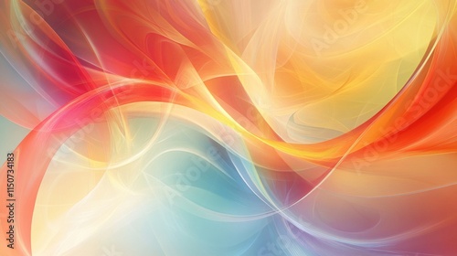 Wallpaper Mural Abstract Colorful Waves in Soft Pastel Tones for Background Use Torontodigital.ca